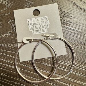 Classic Silver Hoop Earrings - Elegant Women’s Jewelry